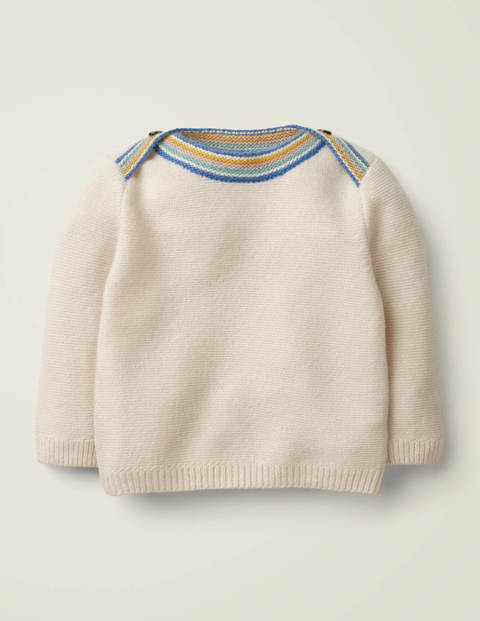 Cashmere Textured Sweater - Ecru Cashmere Textured Sweater - Ecru