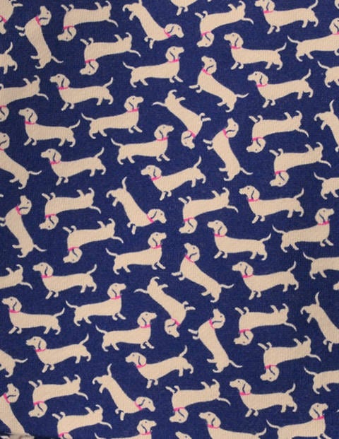 Bequemes Gemustertes Kleid - Segelblau, Geometrische Hunde Bequemes Gemustertes Kleid - Segelblau, Geometrische Hunde