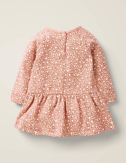 Printed Cosy Dress - Chalky Pink Mini Leopard Printed Cosy Dress - Chalky Pink Mini Leopard