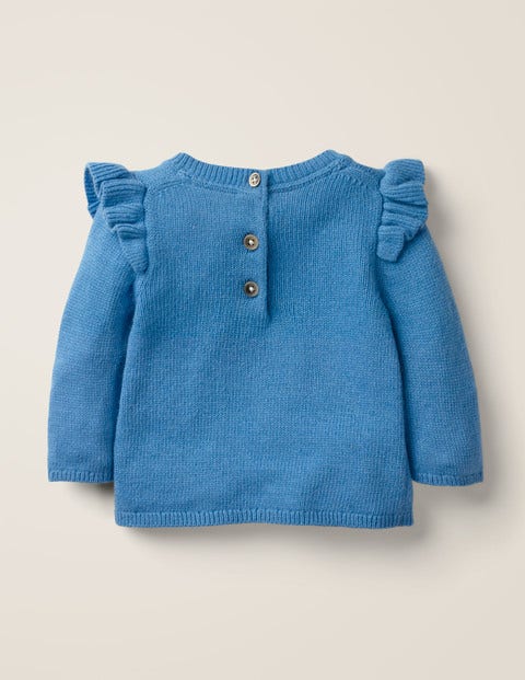 Frill Knitted Sweater - Elizabethan Blue Bunny Frill Knitted Sweater - Elizabethan Blue Bunny