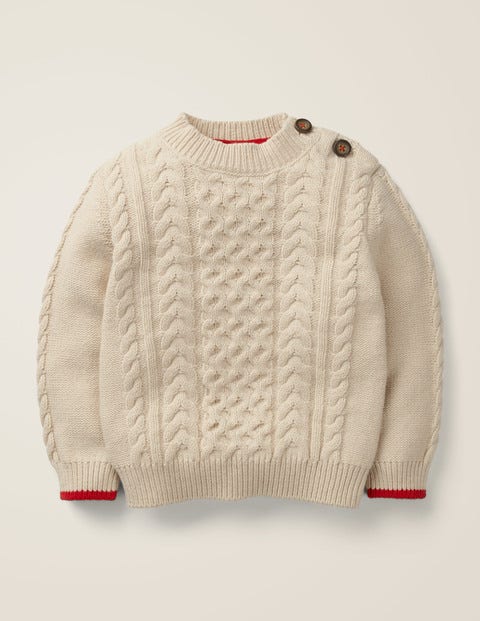 Cable Jumper - Ecru Marl Cable Cable Jumper - Ecru Marl Cable