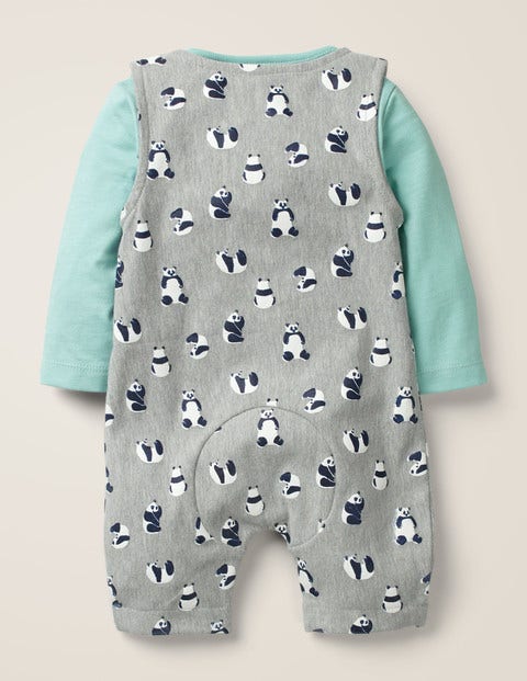 Panda Overall Set - Cloudburst Blue Baby Pandas Panda Overall Set - Cloudburst Blue Baby Pandas
