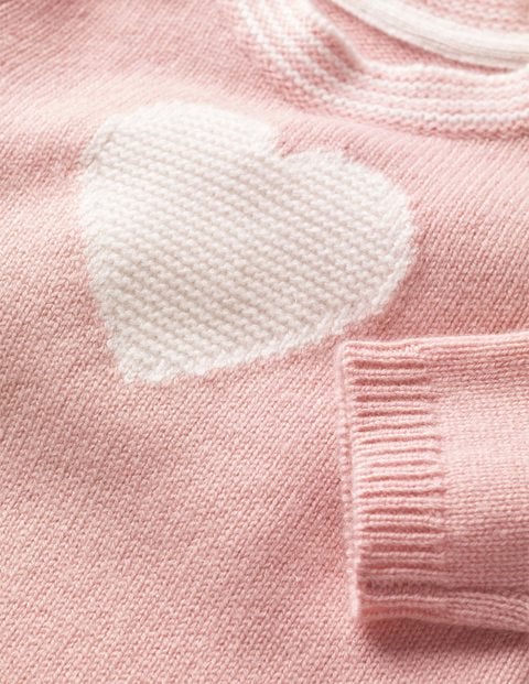Cashmere Heart Sweater - Chalky Pink Heart Cashmere Heart Sweater - Chalky Pink Heart