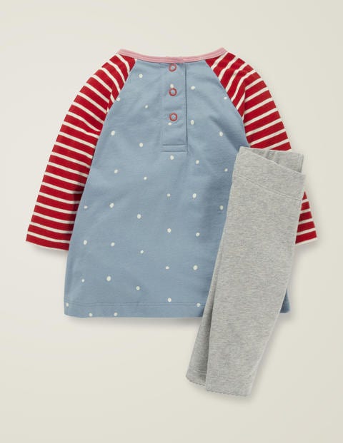 Appliqué Friends Dress Set - Boathouse Blue Snowmen Appliqué Friends Dress Set - Boathouse Blue Snowmen