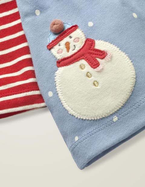 Appliqué Friends Dress Set - Boathouse Blue Snowmen Appliqué Friends Dress Set - Boathouse Blue Snowmen