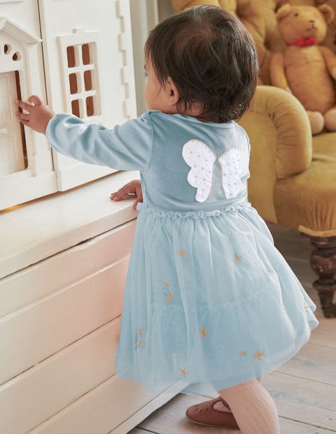 Weihnachtliches Tüll-Kleid - Wolkenblau, Feen Weihnachtliches Tüll-Kleid - Wolkenblau, Feen