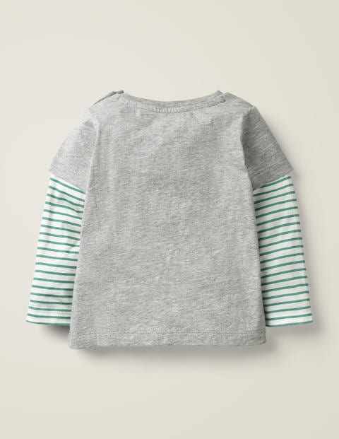 Festive Appliqué T-Shirt - Grey Marl Penguin Tree Festive Appliqué T-Shirt - Grey Marl Penguin Tree