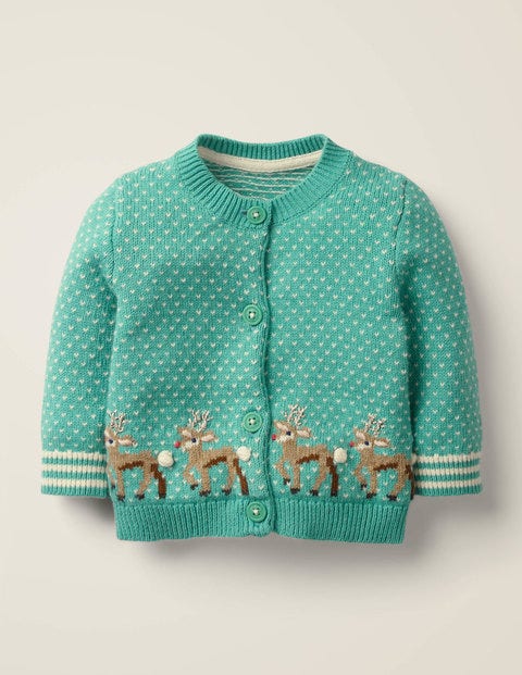 Gilet À Motif Cerf Festif - Cerf vert minéral Gilet À Motif Cerf Festif - Cerf vert minéral