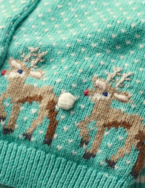 Gilet À Motif Cerf Festif - Cerf vert minéral Gilet À Motif Cerf Festif - Cerf vert minéral
