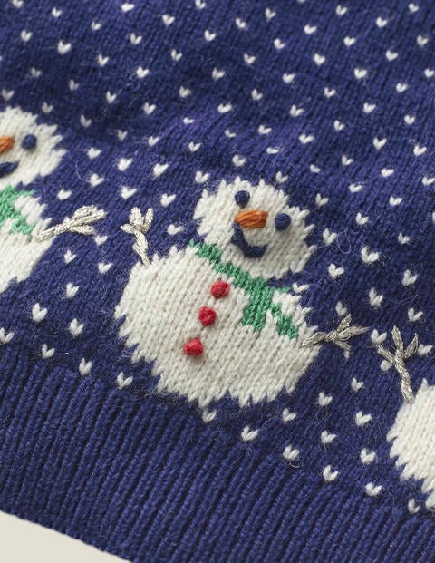Fun Holiday Sweater - Starboard Blue Snowmen Fun Holiday Sweater - Starboard Blue Snowmen