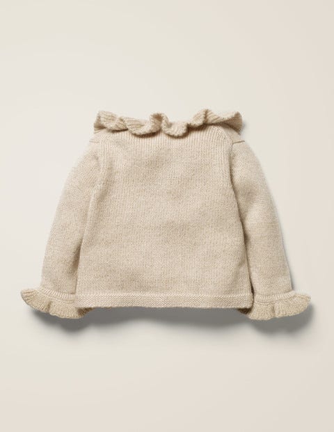 Cashmere Cardigan - Ecru Marl/Gold Lurex Cashmere Cardigan - Ecru Marl/Gold Lurex