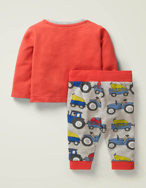 Appliqué Jersey Play Set - Grey Marl Farmer Sprout Appliqué Jersey Play Set - Grey Marl Farmer Sprout