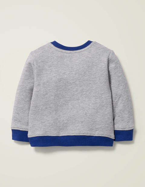 Sweatshirt Mit Slogan Grau Meliert Wal Boden De
