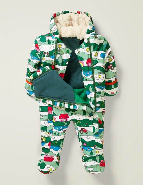 Waterproof Snowsuit - Multi Farm Stripe Waterproof Snowsuit - Multi Farm Stripe