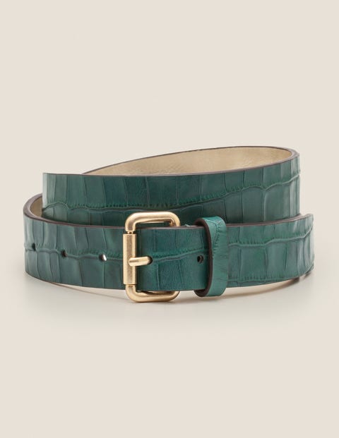 Classic Buckle Belt - Woodland Green Croc Classic Buckle Belt - Woodland Green Croc