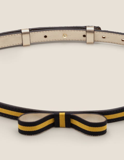 Bow Belt - Navy/Saffron Bow Belt - Navy/Saffron