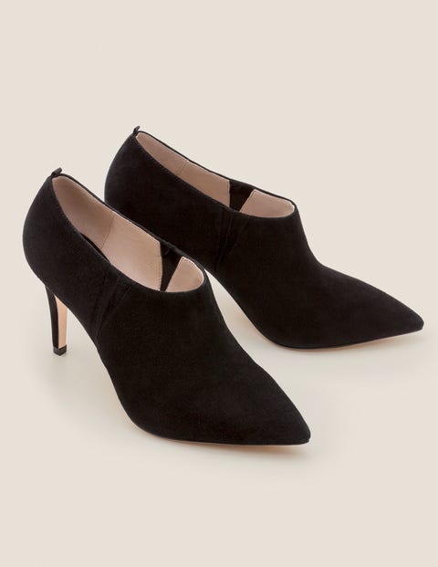 black leather shoe boots uk
