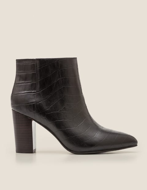 black croc boots