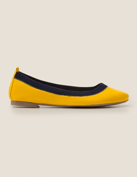 Hettie Ballerinas - Saffron/Navy Hettie Ballerinas - Saffron/Navy