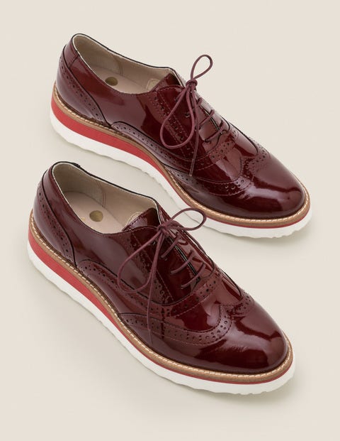 Willa Platform Brogues - Dark Ruby Ring Willa Platform Brogues - Dark Ruby Ring