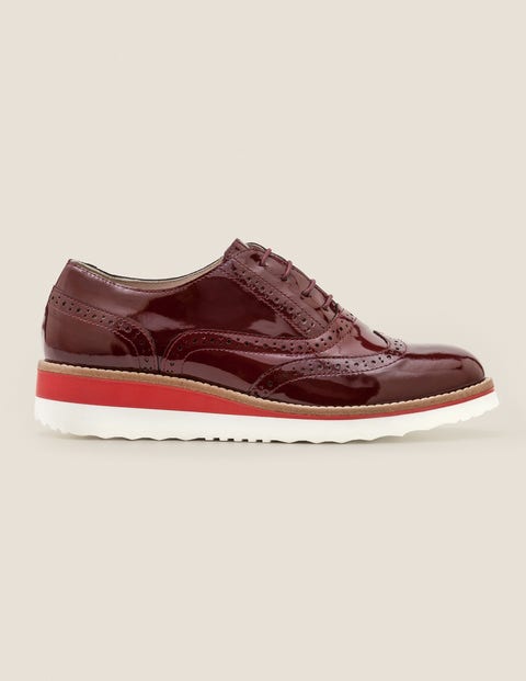 Willa Platform Brogues - Dark Ruby Ring Willa Platform Brogues - Dark Ruby Ring