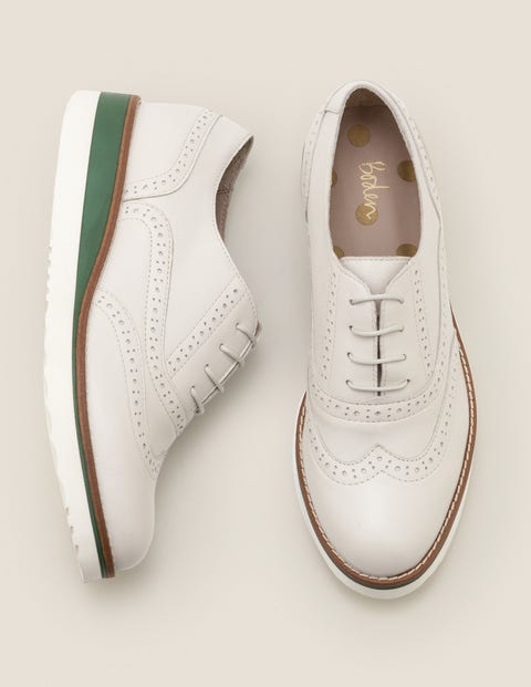 Willa Platform Brogues - Ecru Willa Platform Brogues - Ecru
