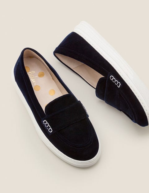 Slip-on Trainers - Navy | Boden UK