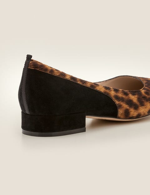 Cathy Low Heels - Tan Leopard/Black Cathy Low Heels - Tan Leopard/Black