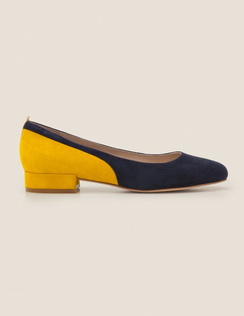Cathy Low Heels - Navy/Saffron Cathy Low Heels - Navy/Saffron