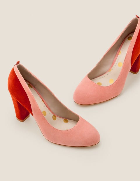 Cathy Block Heels - Dusky Rose/Conker Cathy Block Heels - Dusky Rose/Conker
