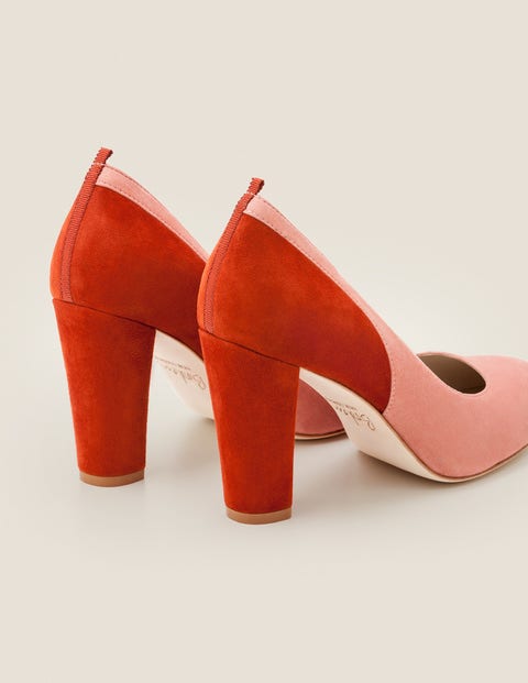 Cathy Block Heels - Dusky Rose/Conker Cathy Block Heels - Dusky Rose/Conker