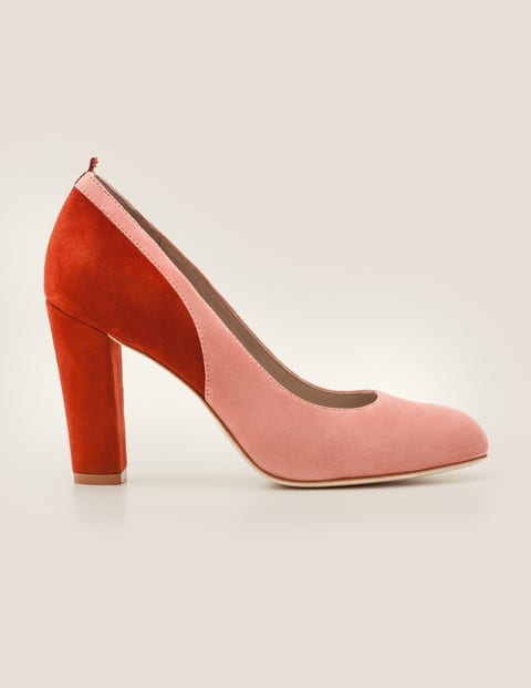 Cathy Block Heels - Dusky Rose/Conker Cathy Block Heels - Dusky Rose/Conker