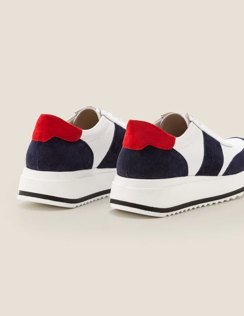 white leather platform trainers uk