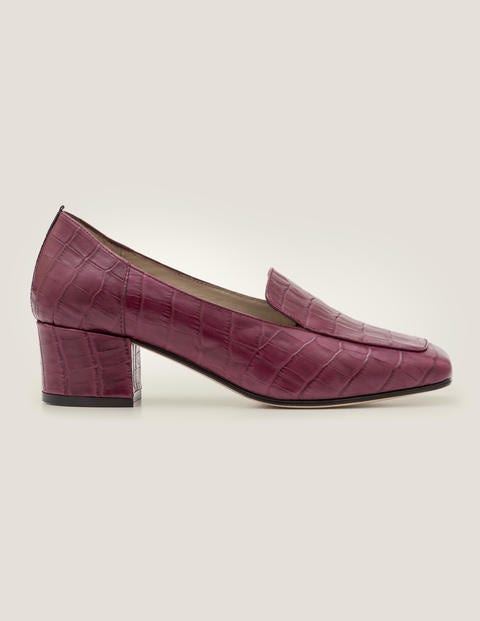 Carina Heeled Loafers - Ruby Ring Croc Carina Heeled Loafers - Ruby Ring Croc