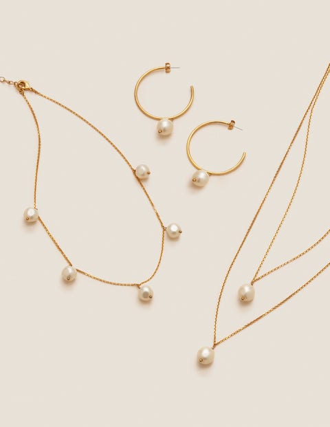Glass Pearl Pendant - Gold Metallic Glass Pearl Pendant - Gold Metallic