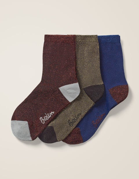 Glitzernde Socken Im 3Er-Pack - Glitzernd, Bunt Glitzernde Socken Im 3Er-Pack - Glitzernd, Bunt