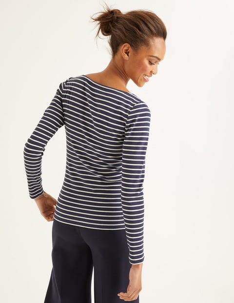 Essential Boatneck - Navy/ Ivory Essential Boatneck - Navy/ Ivory