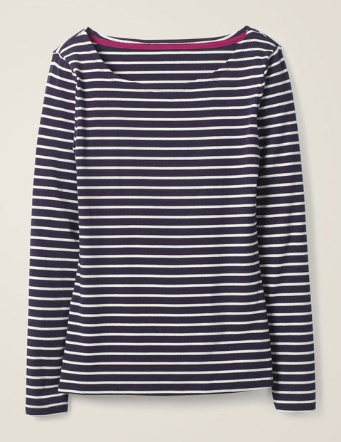 Essential Boatneck - Navy/ Ivory Essential Boatneck - Navy/ Ivory