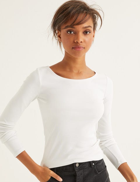 Essential Boatneck - White Essential Boatneck - White