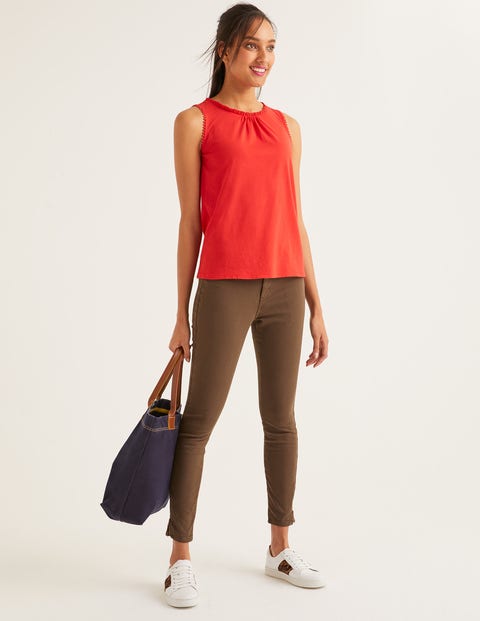 Frill Jersey Vest - Red Pop Frill Jersey Vest - Red Pop