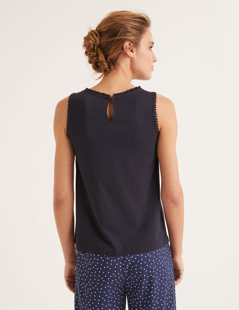 Frill Jersey Tank - Navy Frill Jersey Tank - Navy
