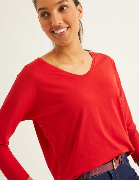 Supersoft Relaxed Voop Tee - Post Box Red Supersoft Relaxed Voop Tee - Post Box Red