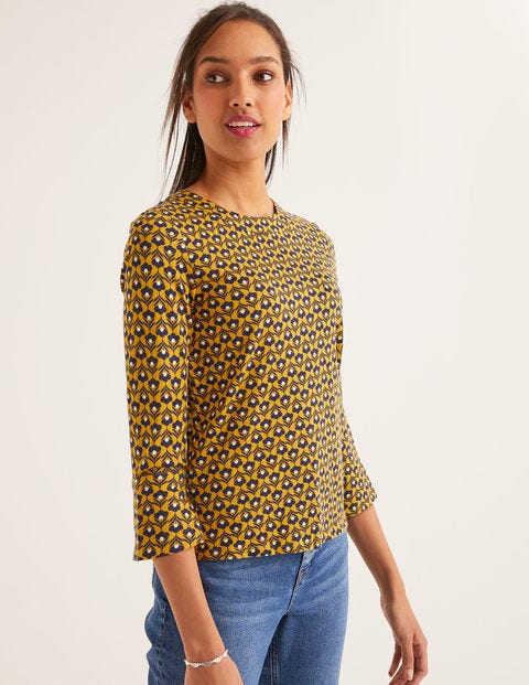 Althea Jersey Top - Saffron, Petal Head Althea Jersey Top - Saffron, Petal Head