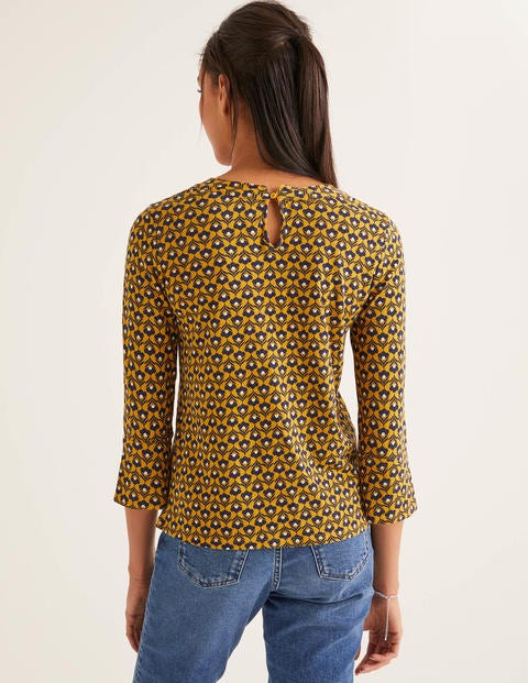 Althea Jersey Top - Saffron, Petal Head Althea Jersey Top - Saffron, Petal Head