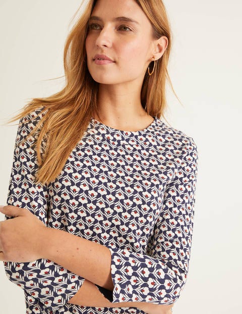 Althea Jersey Top - Navy, Petal Head Althea Jersey Top - Navy, Petal Head