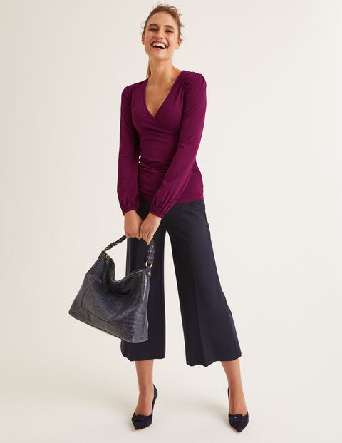 Elodie Jersey Wrap Top - Ruby Ring Elodie Jersey Wrap Top - Ruby Ring