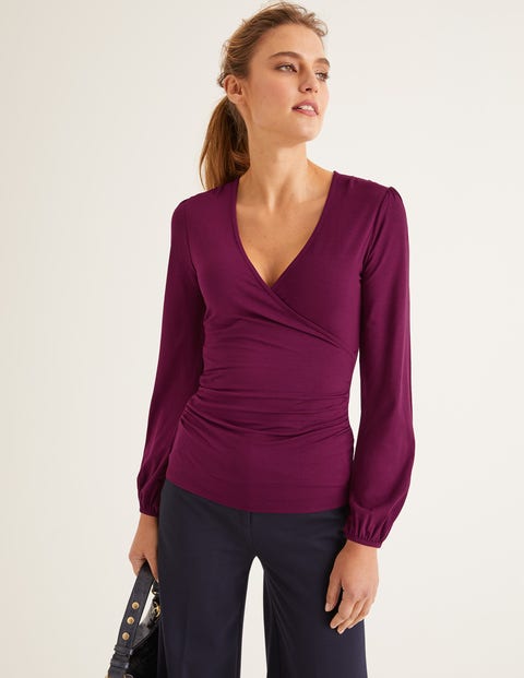 Elodie Jersey Wrap Top - Ruby Ring Elodie Jersey Wrap Top - Ruby Ring