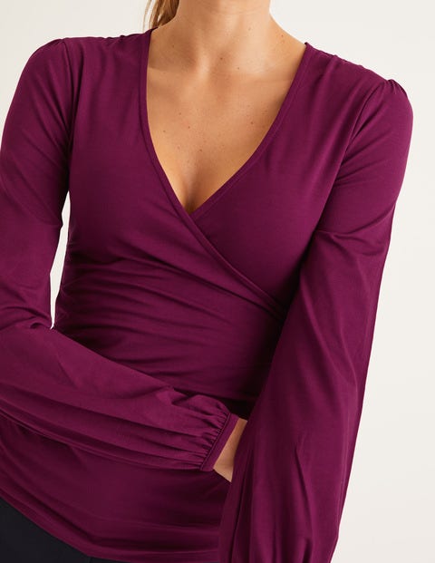 Elodie Jersey Wrap Top - Ruby Ring Elodie Jersey Wrap Top - Ruby Ring