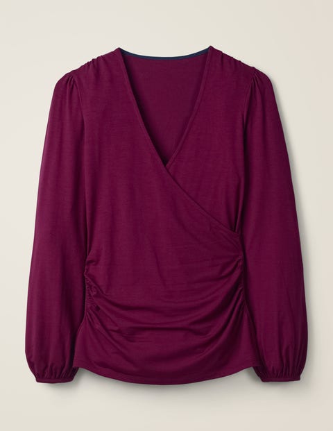 Elodie Jersey Wrap Top - Ruby Ring Elodie Jersey Wrap Top - Ruby Ring