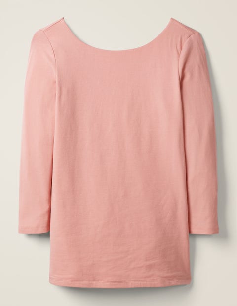 Double Layer Scoop Back Top - Chalky Pink Double Layer Scoop Back Top - Chalky Pink